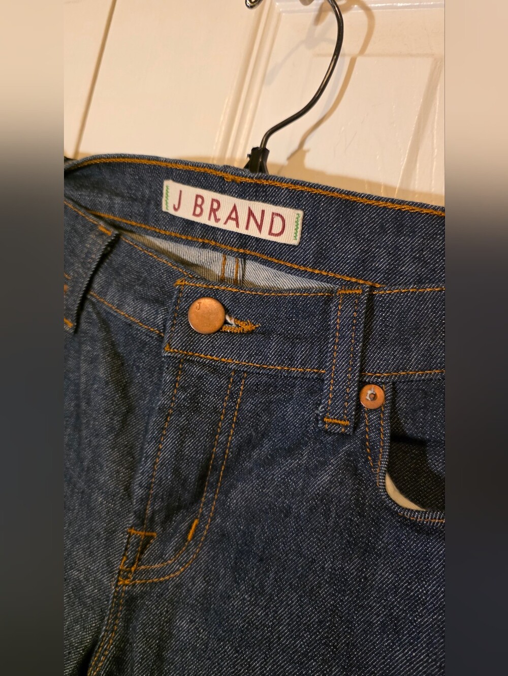 JBRAND Dark Wash Low Rise Cigarette Jean 914 In Miner 29W 31L - Picture 4 of 8